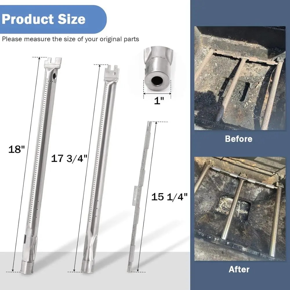 304 Stainless Steel Replacement Burner for Weber Spirit GS4, Spirit II and 300 Series Barbecues