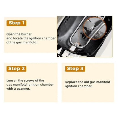 Gas Grill Piezo Igniter Assembly for Weber 80462, Q100 and Q200
