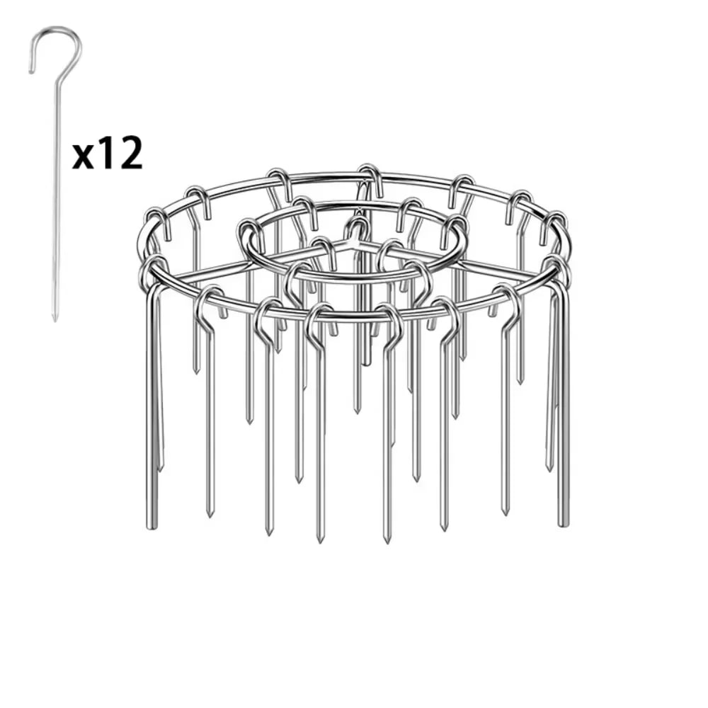 Stainless Steel Vertical Skewer Holder for Air Fryers, 16 x 10cm, 12 to 30 Hook Options - Model A 12 hooks