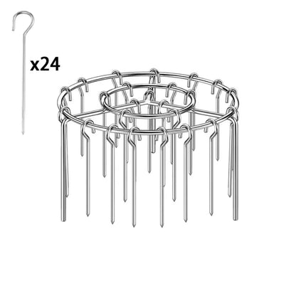Stainless Steel Vertical Skewer Holder for Air Fryers, 16 x 10cm, 12 to 30 Hook Options - Model A 24 hooks