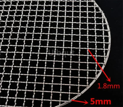 Round BBQ Grill Mesh, 304 Stainless Steel, 10-50cm Size Options