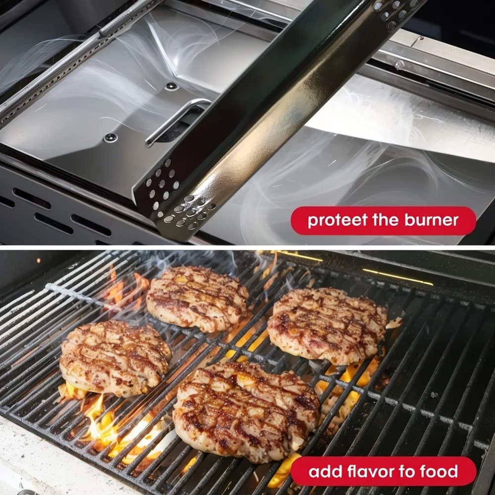 Enamel BBQ Heat Plate Replacement Flame Shield, 37cm x 8.5cm