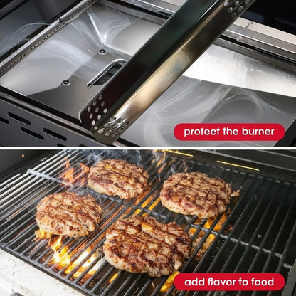 Enamel BBQ Heat Plate Replacement Flame Shield, 37cm x 8.5cm
