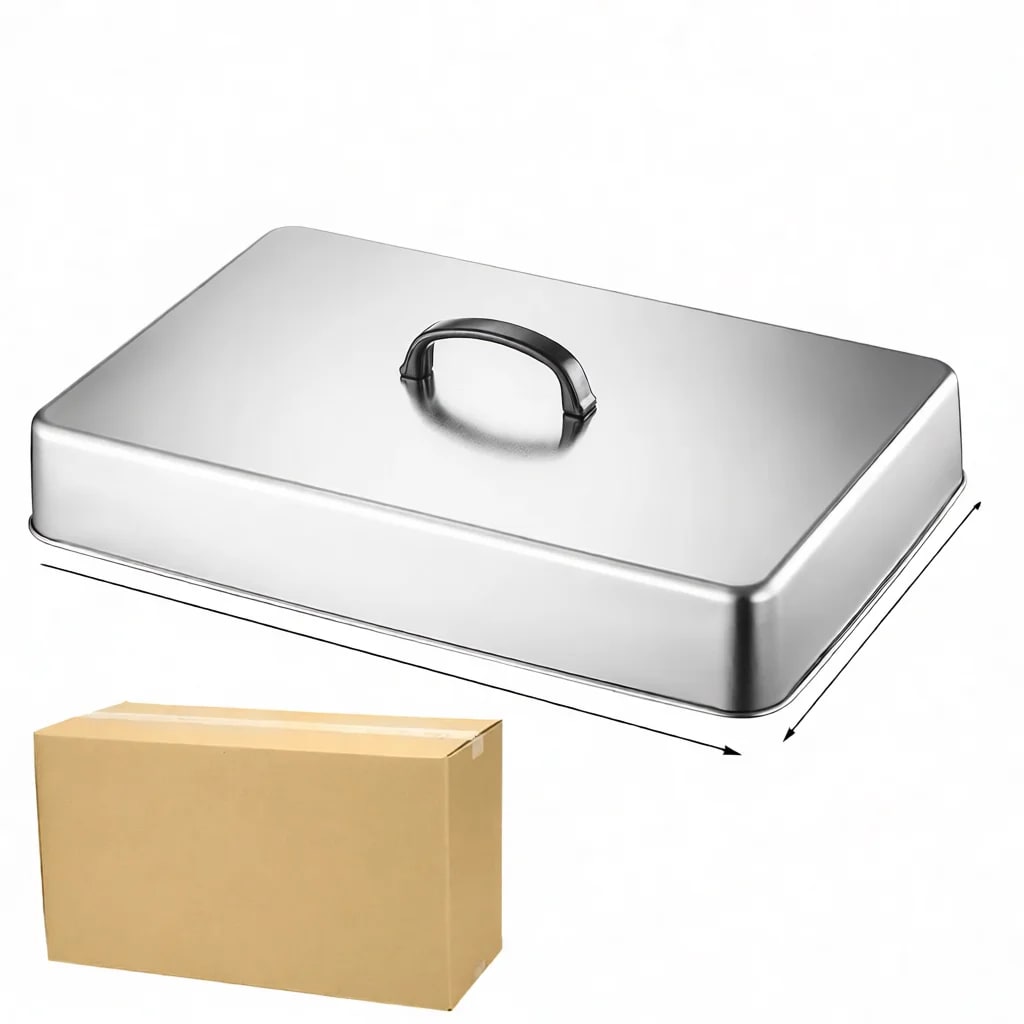 Square 304 Stainless Steel Basting Cover for Griddle, Steak, Burger and Cheese Melting - Grill Lid Pack 3