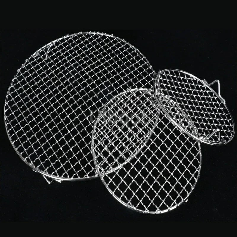 304 Stainless Steel Round BBQ Grill Mesh Rack, Multiple Sizes