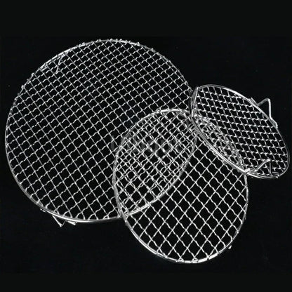 304 Stainless Steel Round BBQ Grill Mesh Rack, Multiple Sizes