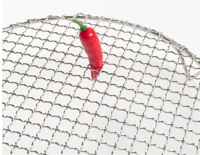 304 Stainless Steel Round BBQ Grill Mesh Rack, Multiple Sizes