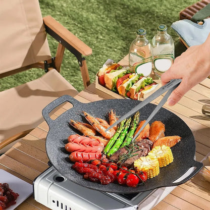 Metal Barbecue Tongs 23.4cm for Cooking, Camping and Bread