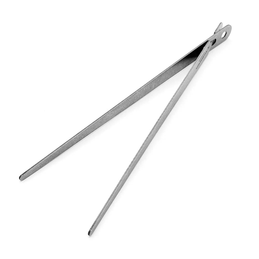 Metal Barbecue Tongs 23.4cm for Cooking, Camping and Bread