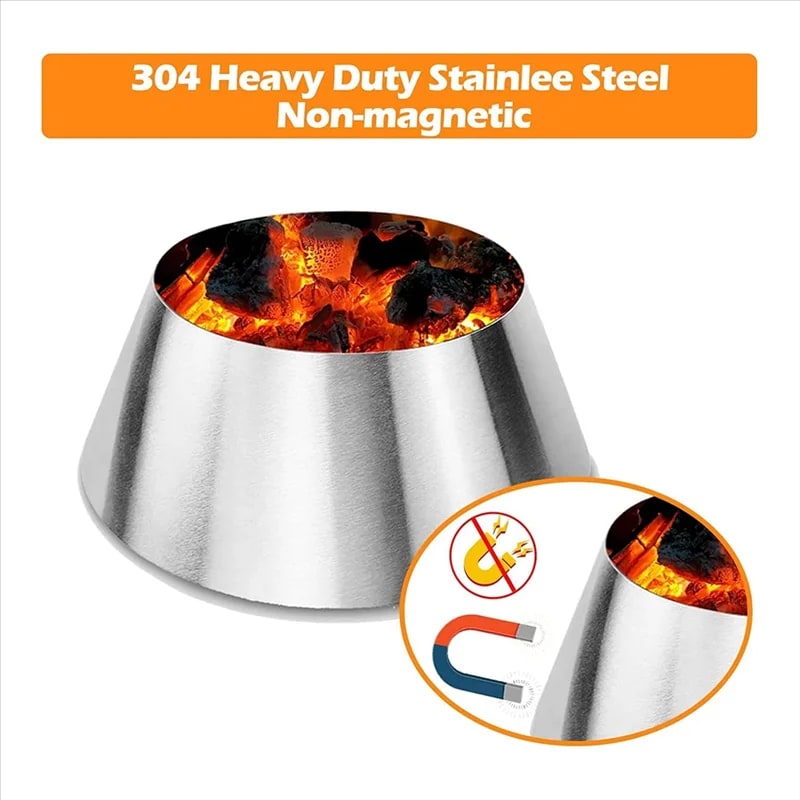 Stainless Steel BBQ Charcoal Heat Cone 12in for Kettle Grills