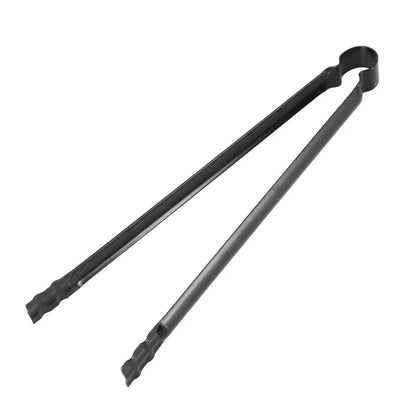 Black Metal Charcoal Grill Tongs 31cm BBQ Fire Poker Tool, 1PC or 2PCS