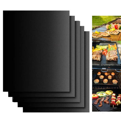 PTFE-Coated BBQ Grill Mats 40 x 33cm, Reusable, 3, 5 or 10 Pieces