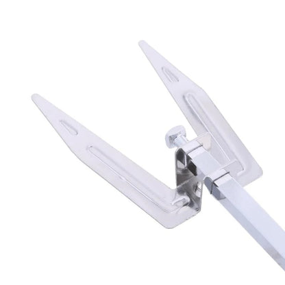 Stainless Steel BBQ Rotisserie Forks and Spit Rod, Silver, 1pc