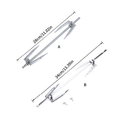 Stainless Steel BBQ Rotisserie Forks and Spit Rod, Silver, 1pc