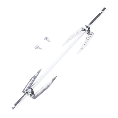 Stainless Steel BBQ Rotisserie Forks and Spit Rod, Silver, 1pc - B