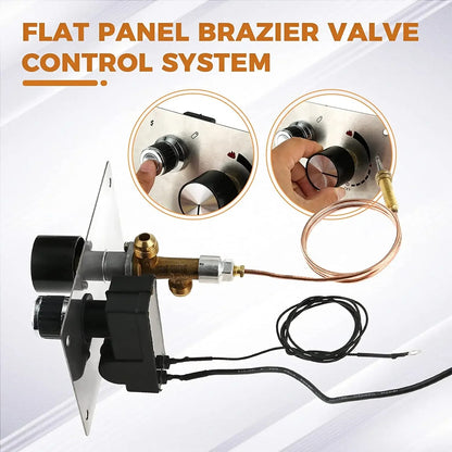 bbqdeals Flat Panel Gas Fire Pit Control System with 3/8in Male Flare