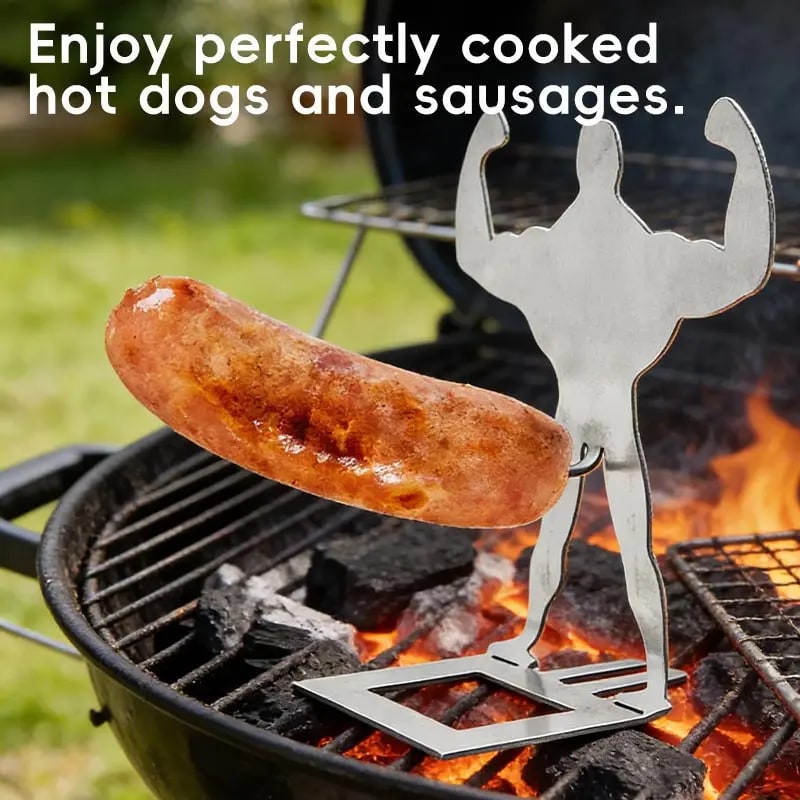 Stainless Steel Hot Dog and Sausage Holder for Barbecue Grilling