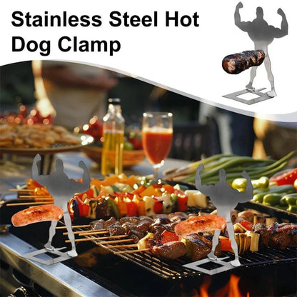 Stainless Steel Hot Dog and Sausage Holder for Barbecue Grilling