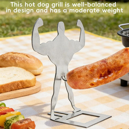 Stainless Steel Hot Dog and Sausage Holder for Barbecue Grilling