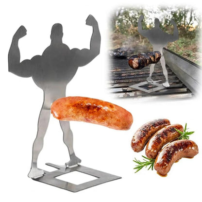 Stainless Steel Hot Dog and Sausage Holder for Barbecue Grilling