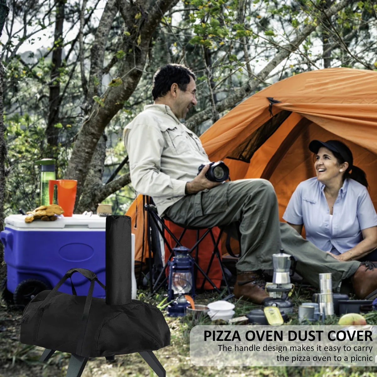 Outdoor Pizza Oven Cover for Ooni Koda 12 & 16, Black Oxford Fabric