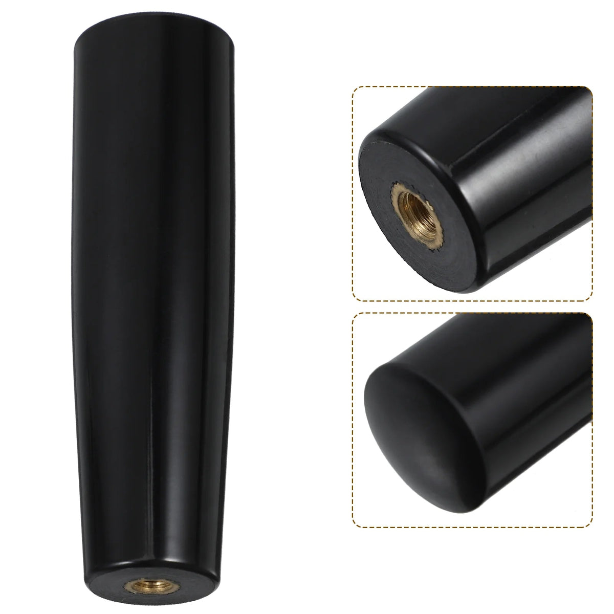 Bakelite BBQ Rotisserie Handle with Copper Thread, Black, 10cm - 10.00X2.80X0.60CM