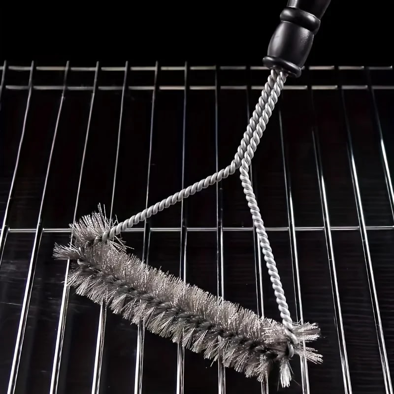BBQ Grill Cleaning Brush with Stainless Steel Wire Bristles, 31cm