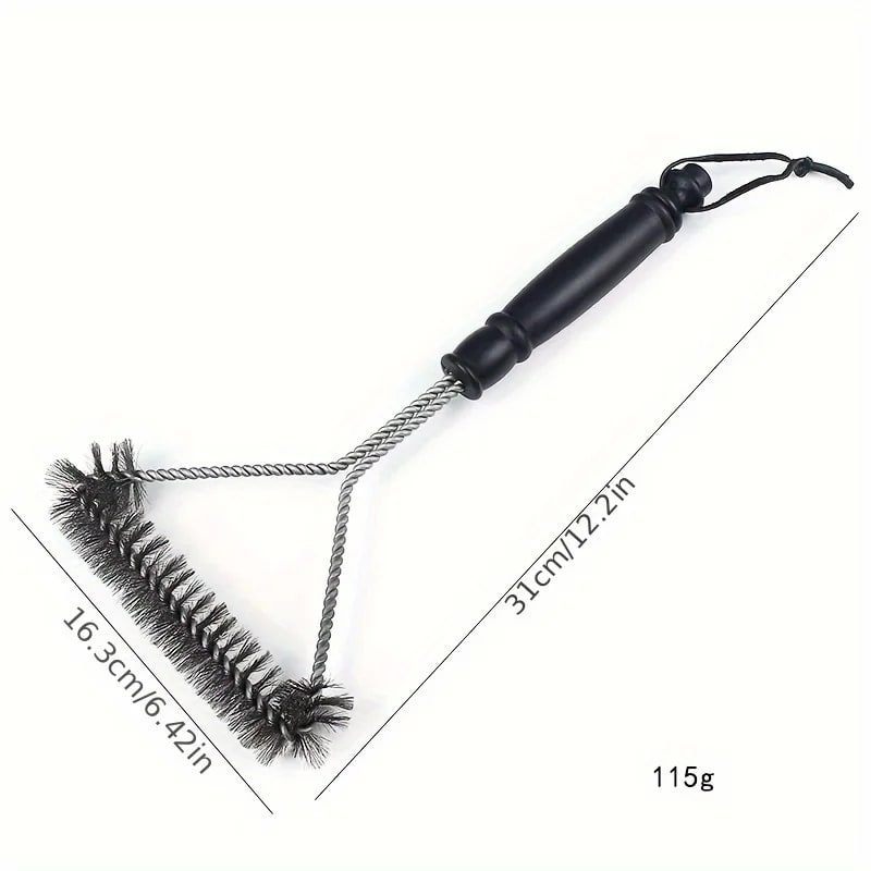 BBQ Grill Cleaning Brush with Stainless Steel Wire Bristles, 31cm - 1PCS