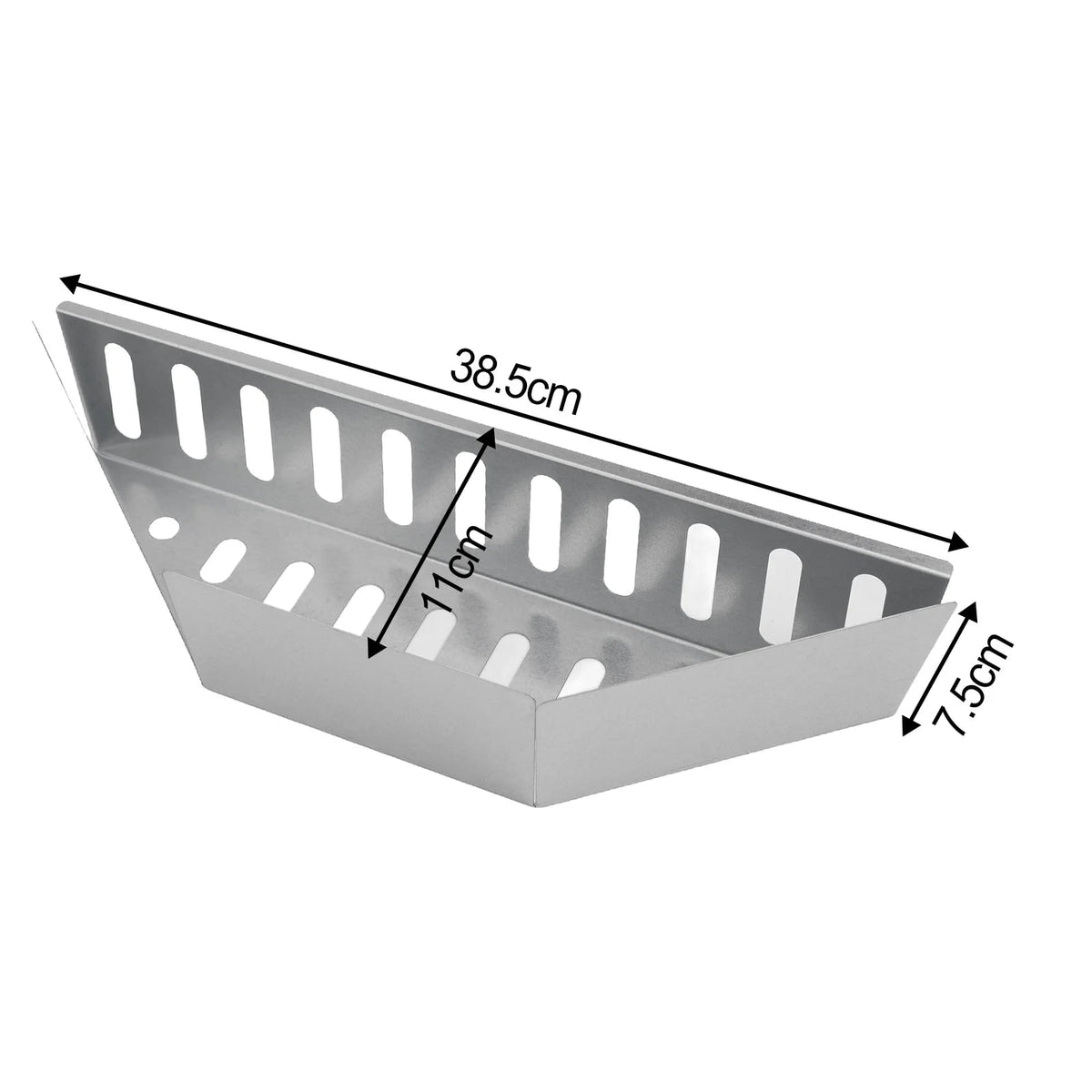Metal Barbecue Charcoal Basket for BBQ Grills, 38.5 x 11 x 7.5cm