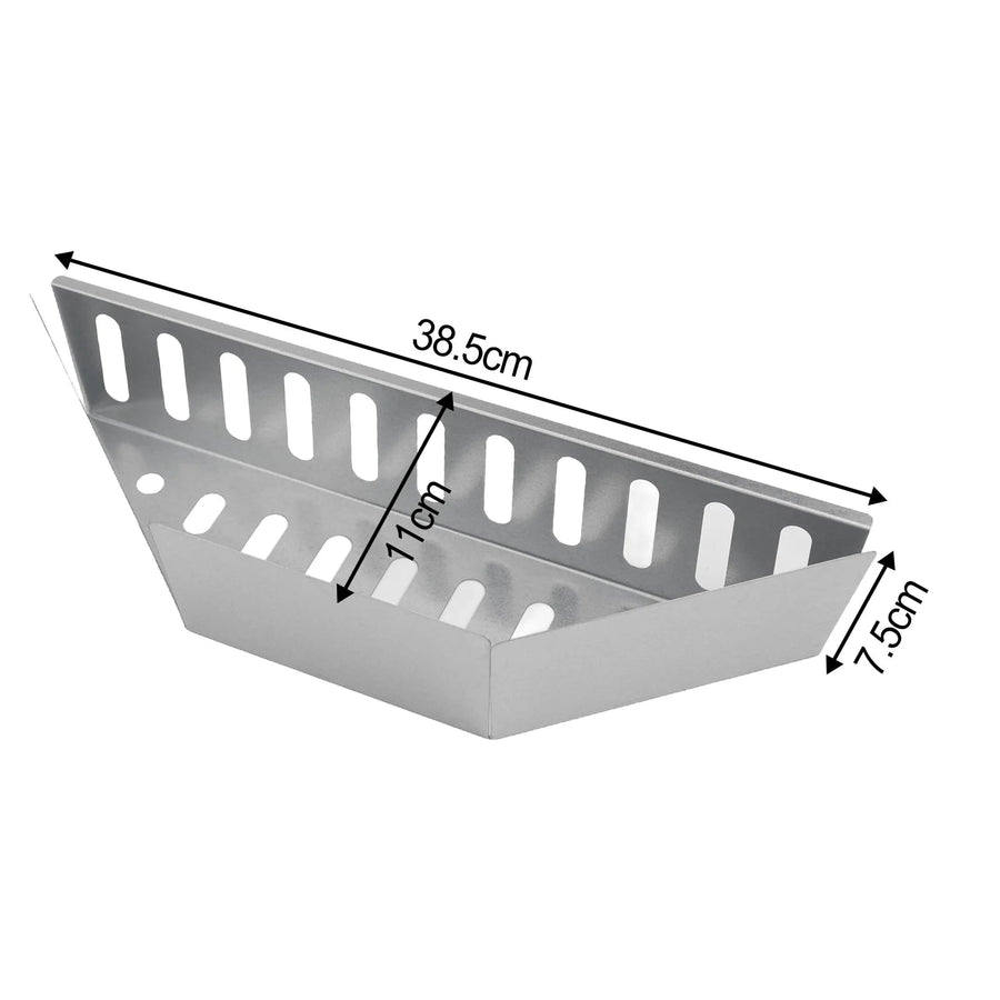 Metal Barbecue Charcoal Basket for BBQ Grills, 38.5 x 11 x 7.5cm
