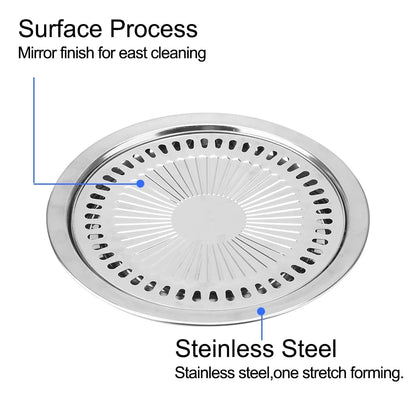 Stainless Steel BBQ Grill Pan 300mm Cooking, Baking & Barbecue Pan NICEYARD