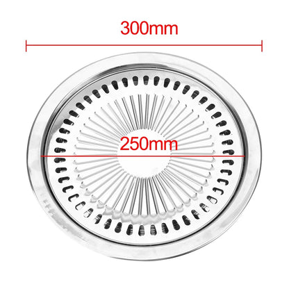 Stainless Steel BBQ Grill Pan 300mm Cooking, Baking & Barbecue Pan NICEYARD