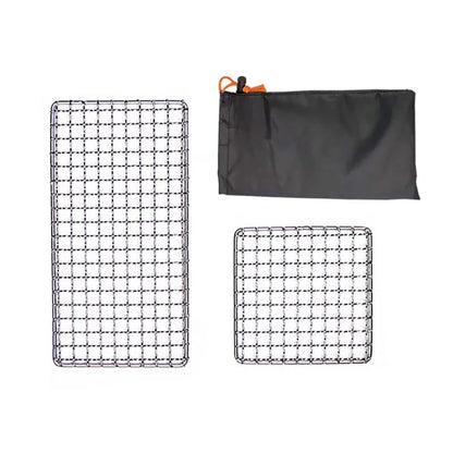 YOMEEI BBQ Grill Mesh Set, 304 Stainless Steel, Non-Stick, 26 x 13cm and 13 x 13cm