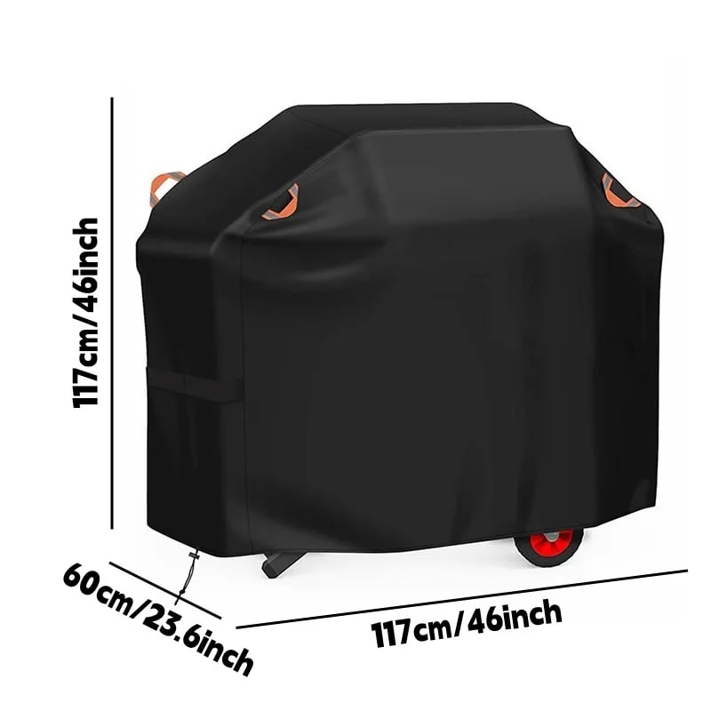 210D BBQ Cover, Rainproof Fabric Gas Grill Cover, 3 Sizes - 210D 117x60x117cm