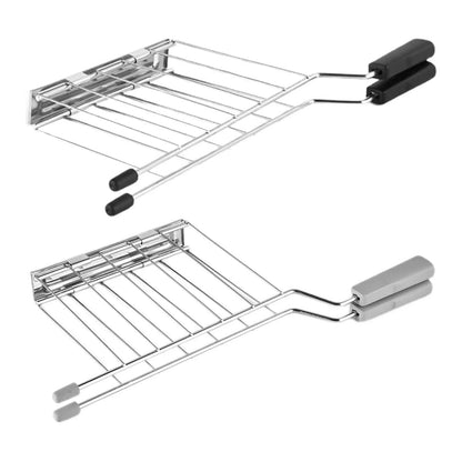 Metal Bread Toast Rack and Loaf Slice Holder for Toaster or Grill, 27cm