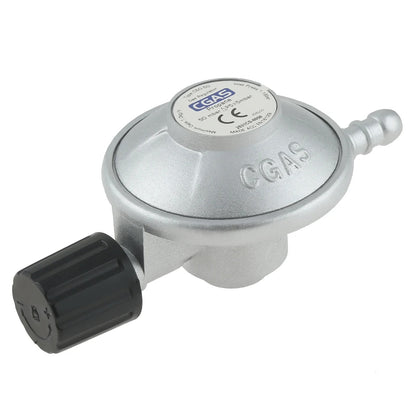Adjustable Low-Pressure Propane Gas Regulator with Hose Barb for 1 lb Bottles