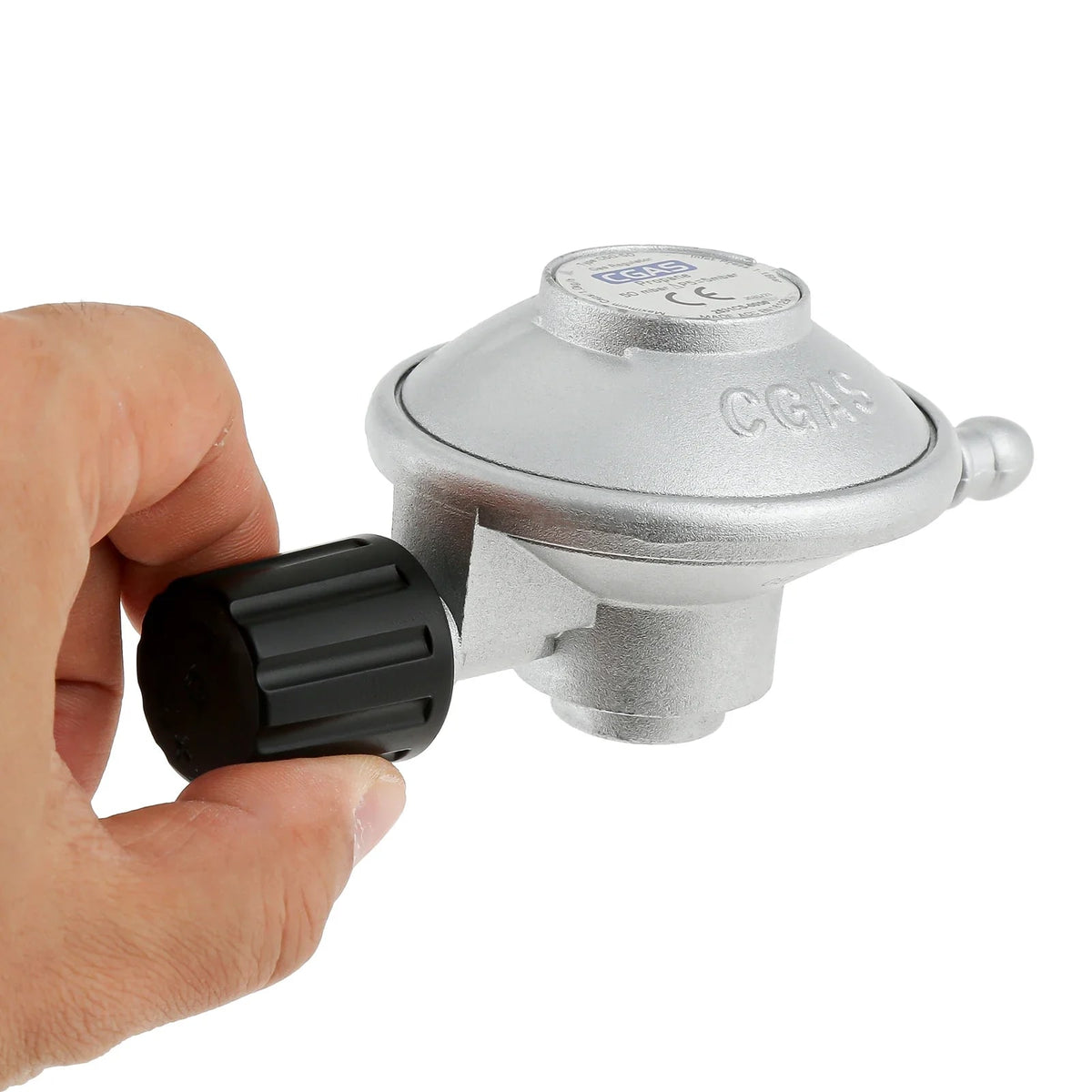 Adjustable Low-Pressure Propane Gas Regulator with Hose Barb for 1 lb Bottles
