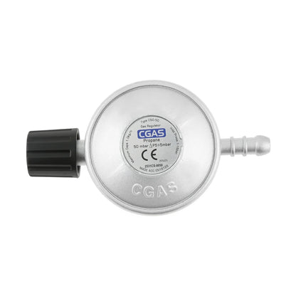 Adjustable Low-Pressure Propane Gas Regulator with Hose Barb for 1 lb Bottles