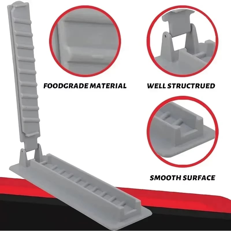 Manual Plastic Kebab Press Maker for BBQ Skewers, Grey
