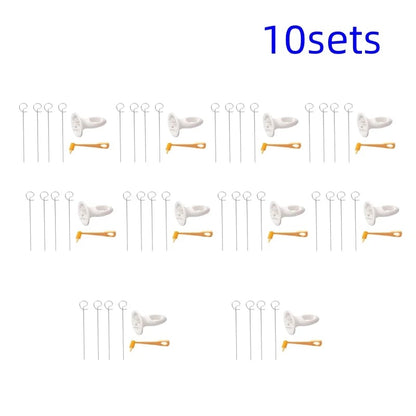 Portable Stainless Steel Potato Spiral Cutter with Skewers, 24cm - 10set