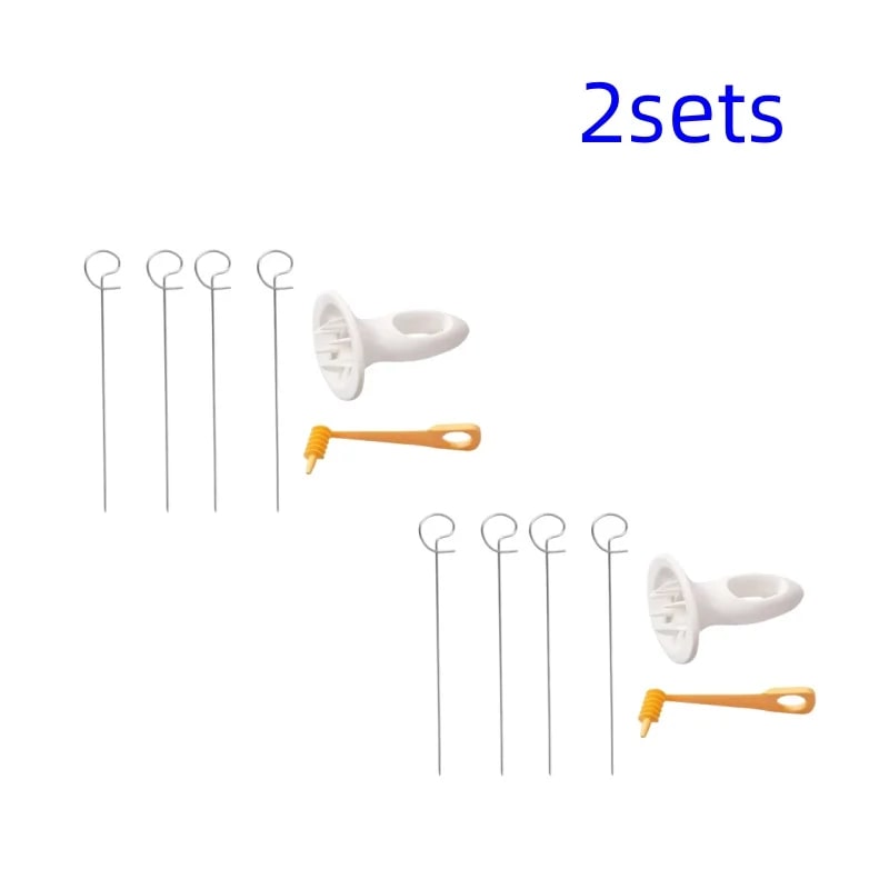 Portable Stainless Steel Potato Spiral Cutter with Skewers, 24cm - 2set