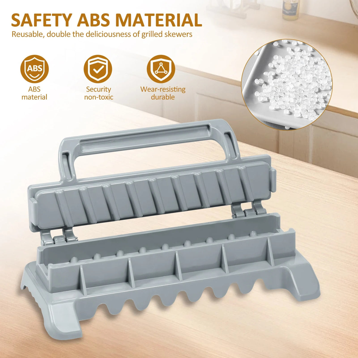 Manual Plastic Kebab Maker Press, Grey, 28 x 12 x 8.5cm
