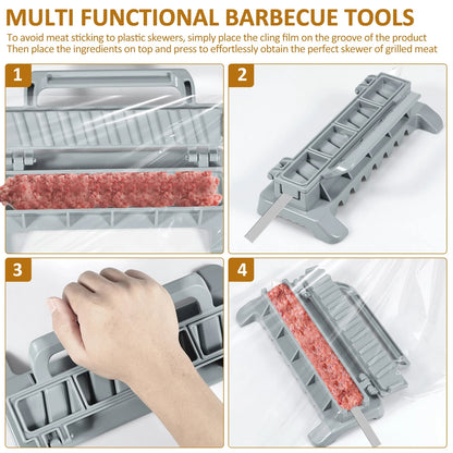 Manual Plastic Kebab Maker Press, Grey, 28 x 12 x 8.5cm