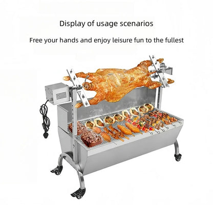 Automatic Rotating BBQ Grill Motor BBQ-128M, Stainless Steel, 110V or 220V