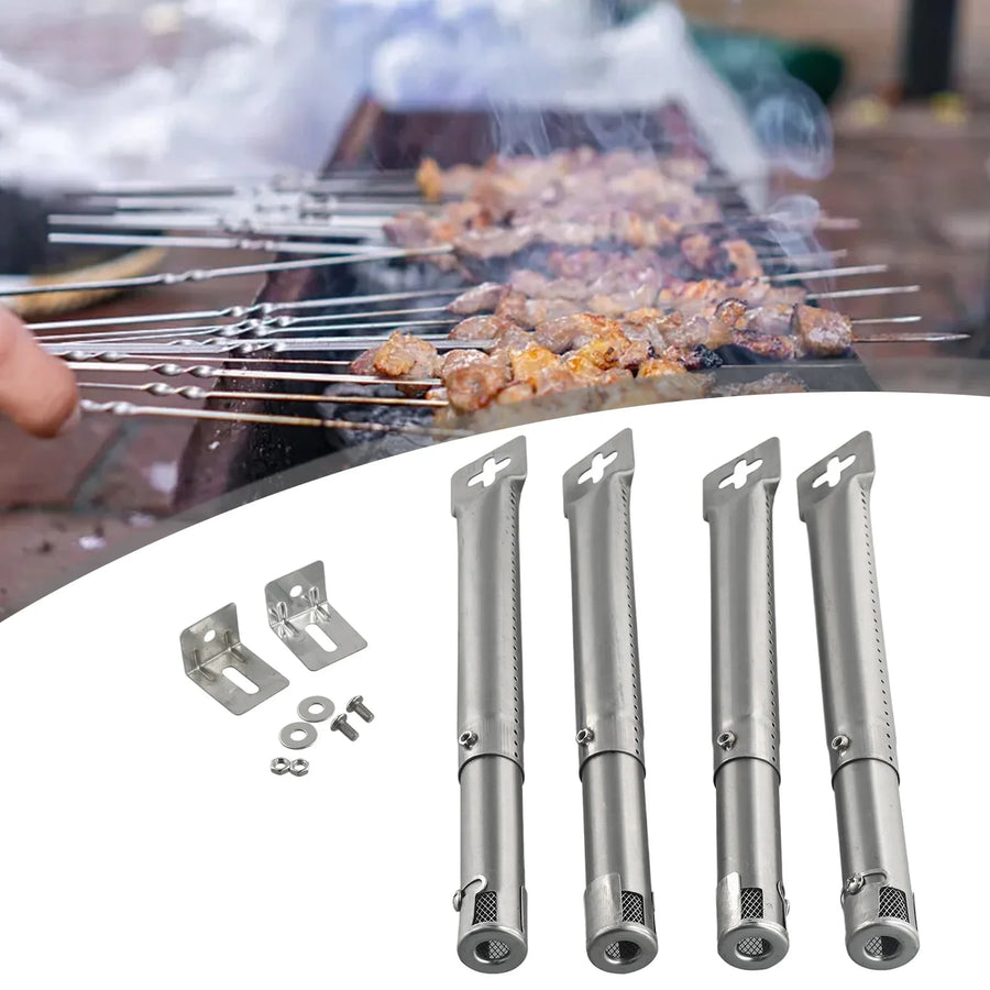 LEENKEA 4-Piece Stainless Steel Adjustable Gas BBQ Tube Burners 30-45cm