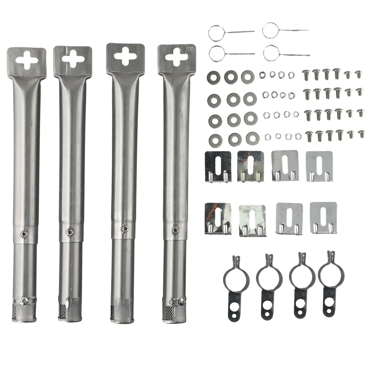 LEENKEA 4-Piece Stainless Steel Adjustable Gas BBQ Tube Burners 30-45cm