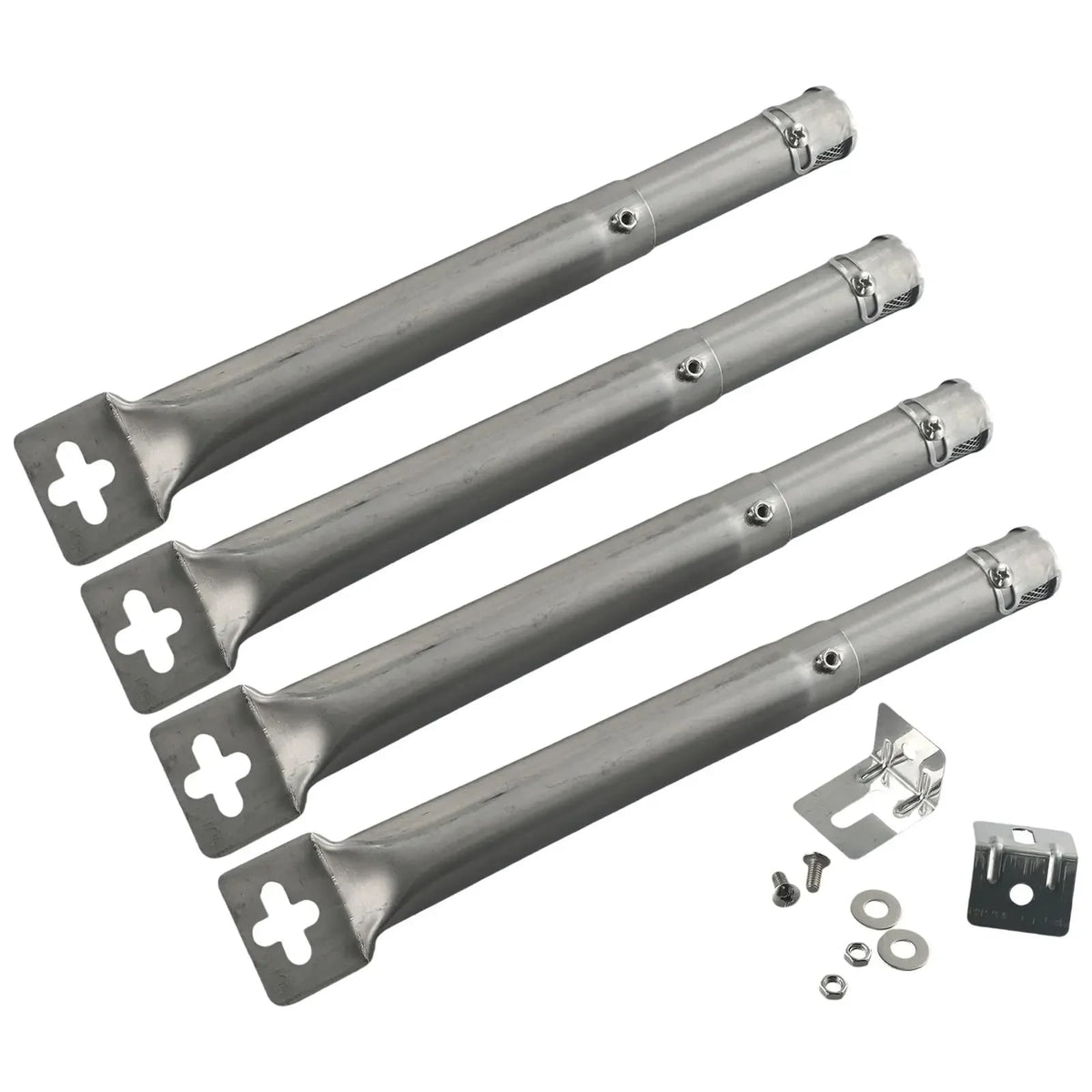 LEENKEA 4-Piece Stainless Steel Adjustable Gas BBQ Tube Burners 30-45cm