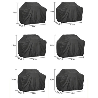 Waterproof BBQ Grill Cover JT65, Fabric Gas Grill Cover with Adjustable Hem Rope, 6 Sizes