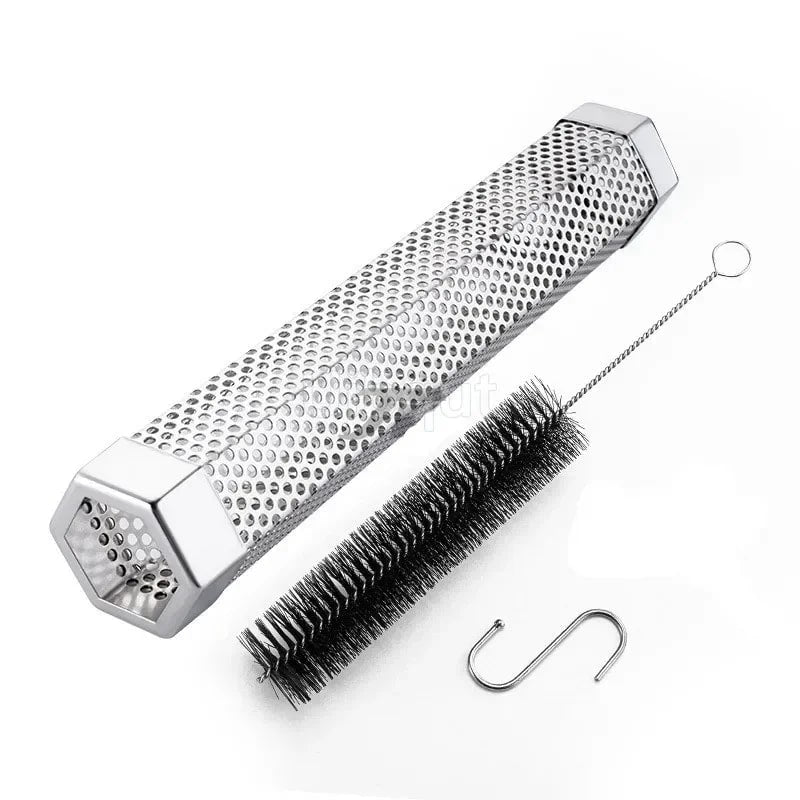 BBQ Smoker Tube in Stainless Steel, 6 or 12 Inch Pellet Smoke Generator