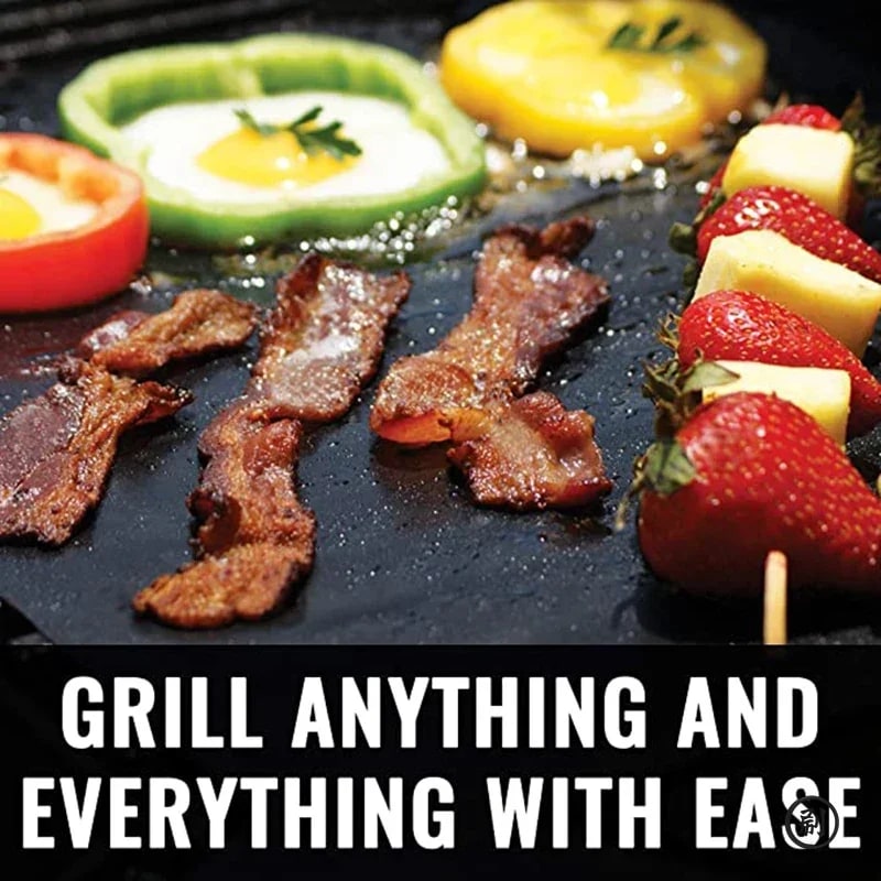 Non-Stick BBQ Grill Mat 60 x 40cm Fabric Baking and Grilling Sheet
